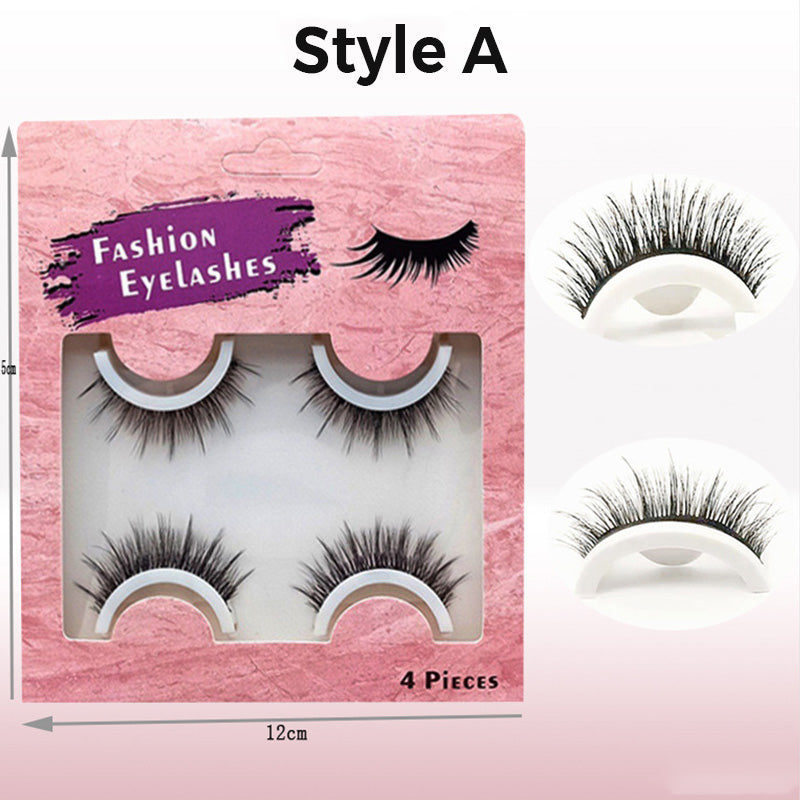 2 Pairs Reusable Long Self Adhesive Eyelashes