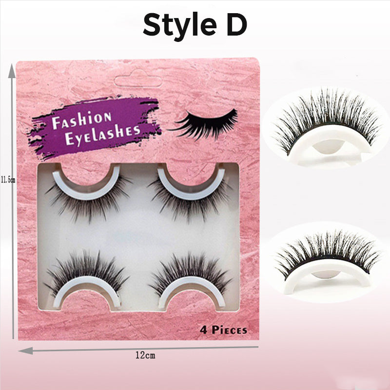 2 Pairs Reusable Long Self Adhesive Eyelashes