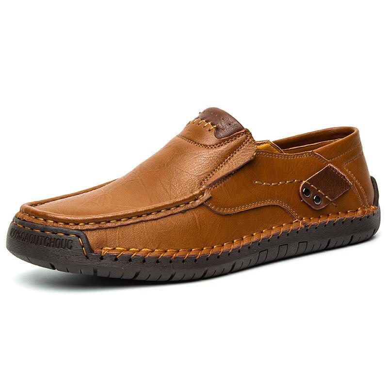 Classic Men¡¯s Slip-On Leather Shoes ¨C Premium Calfskin, All-Day Comfort & Effortless Style