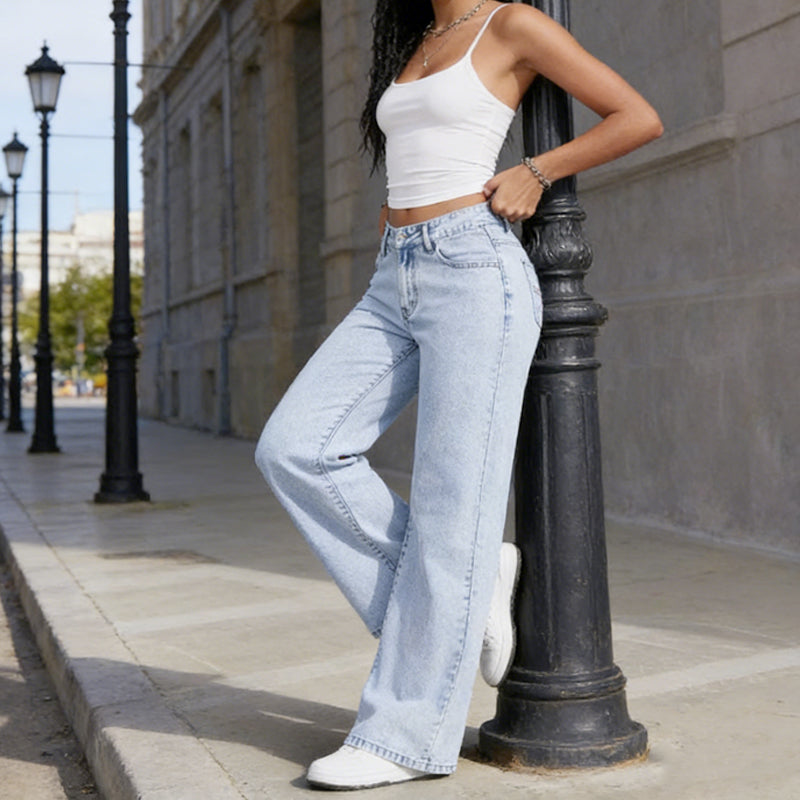 High-Elasticity Plus-size Embroidered Bow Jeans