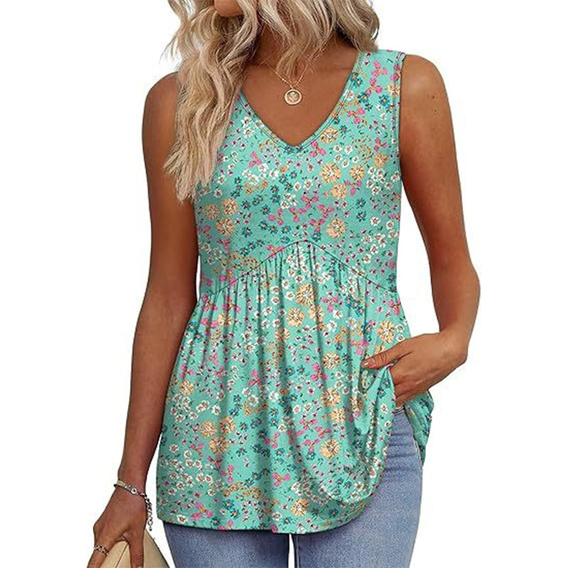 Elegante mouwloze damestop met V-hals
