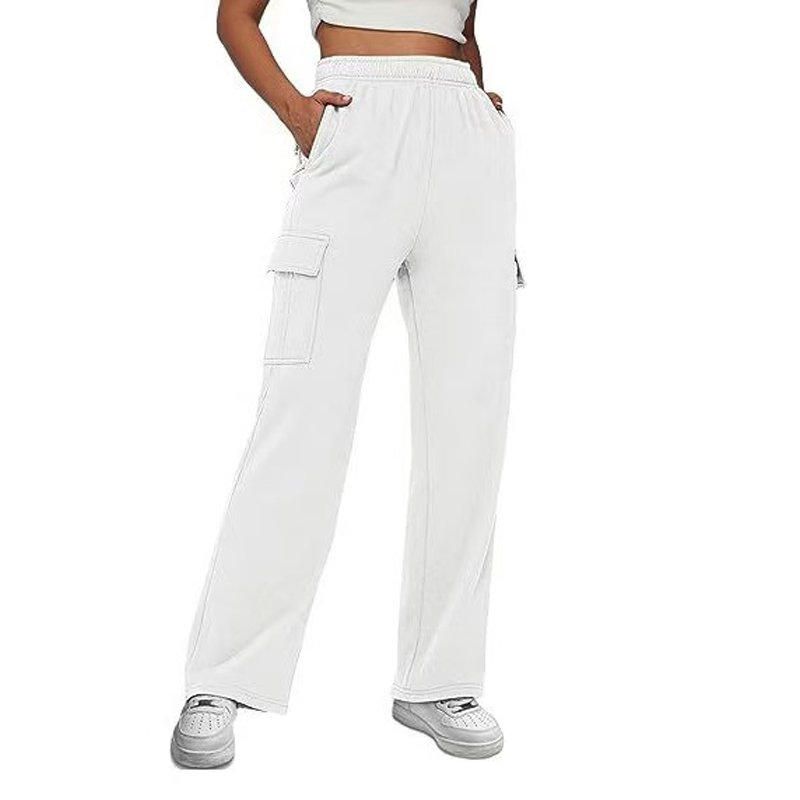 Women's High-Waist Wide-Leg Cargo Pants