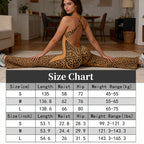 Damesjumpsuit met cheetahprint, voor workouts, met ingebouwde beha