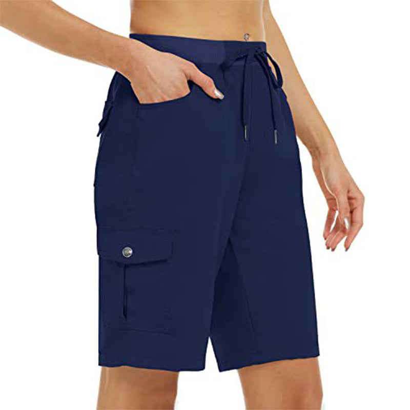 NOW Women's Quick-Dry Cargo Shorts with Pockets