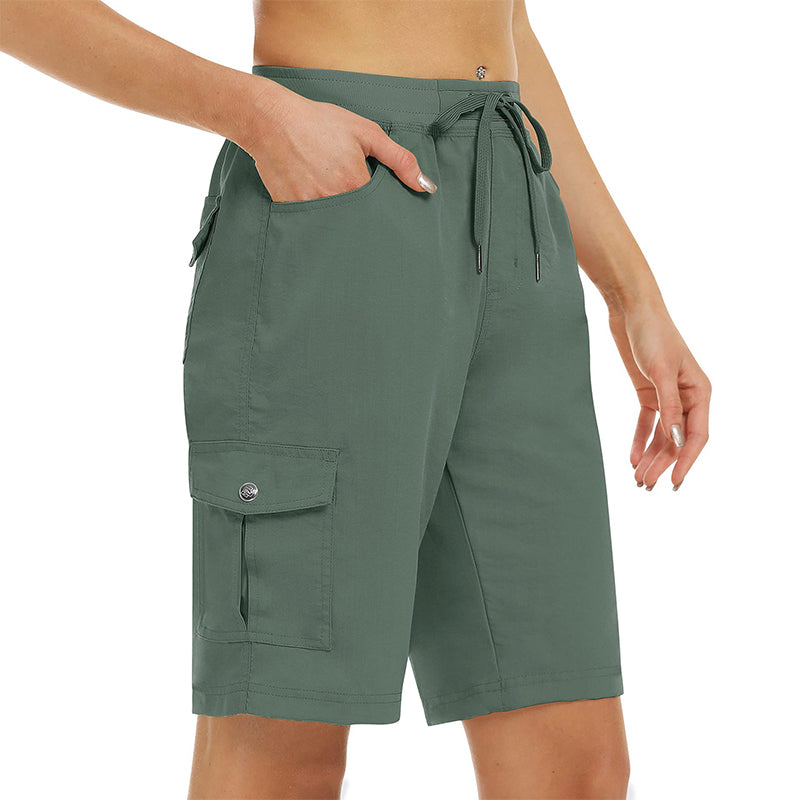 NOW Women's Quick-Dry Cargo Shorts with Pockets