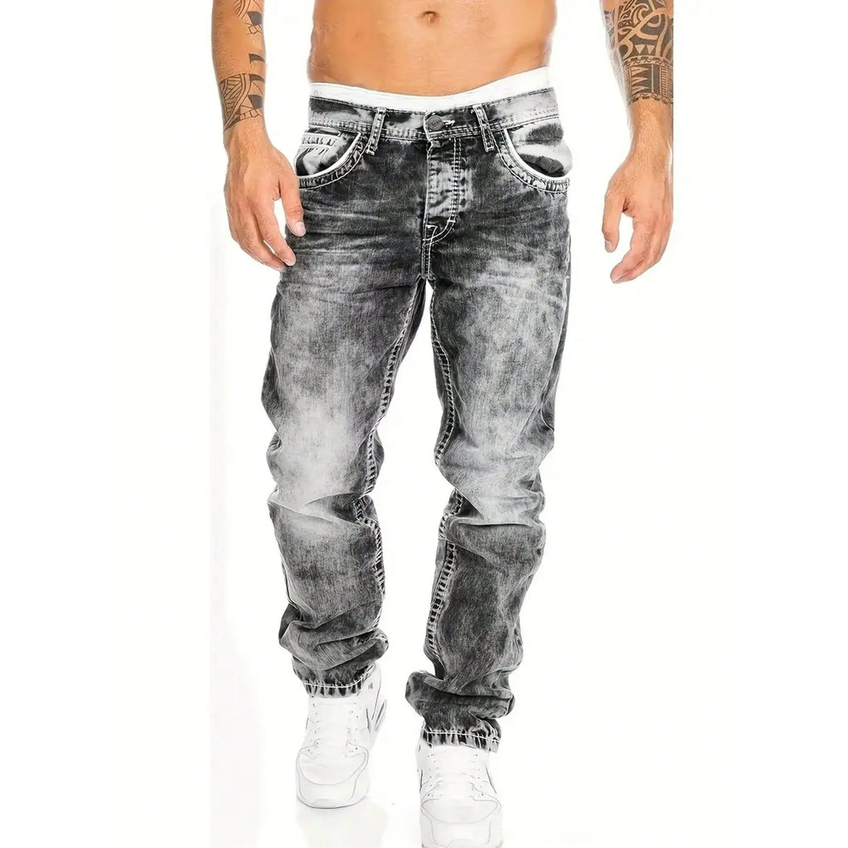 Fashion New Men's Fashion Creative Stretch Denim Jeans