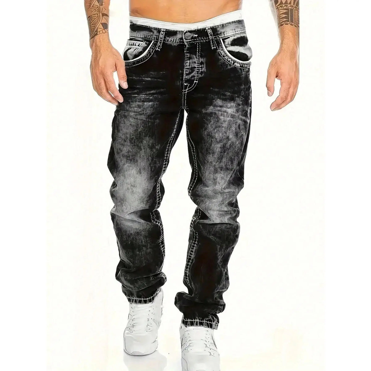 Fashion New Men's Fashion Creative Stretch Denim Jeans