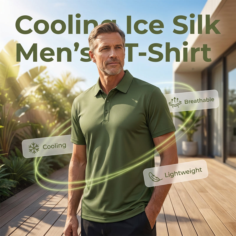 Ademend T-shirt met kraag voor heren voor de zomer