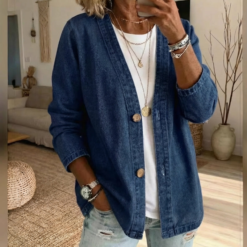 New Arrival Women's Classic Button Front Denim Jacket