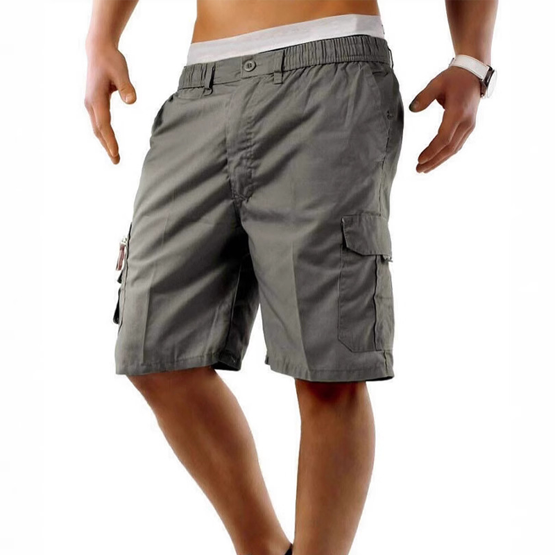 Men's Casual Cargo Shorts with Elastic Waist