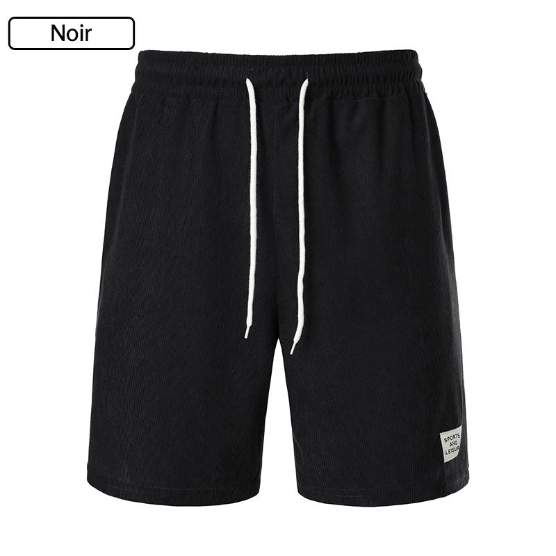 Men's Casual Breathable Ribbed Velvet Shorts