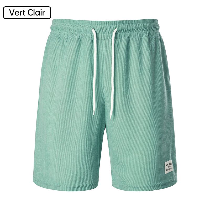 Men's Casual Breathable Ribbed Velvet Shorts