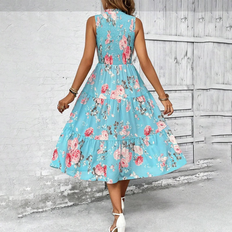 Damesjurk zonder mouwen met bloemenprint voor een casual look