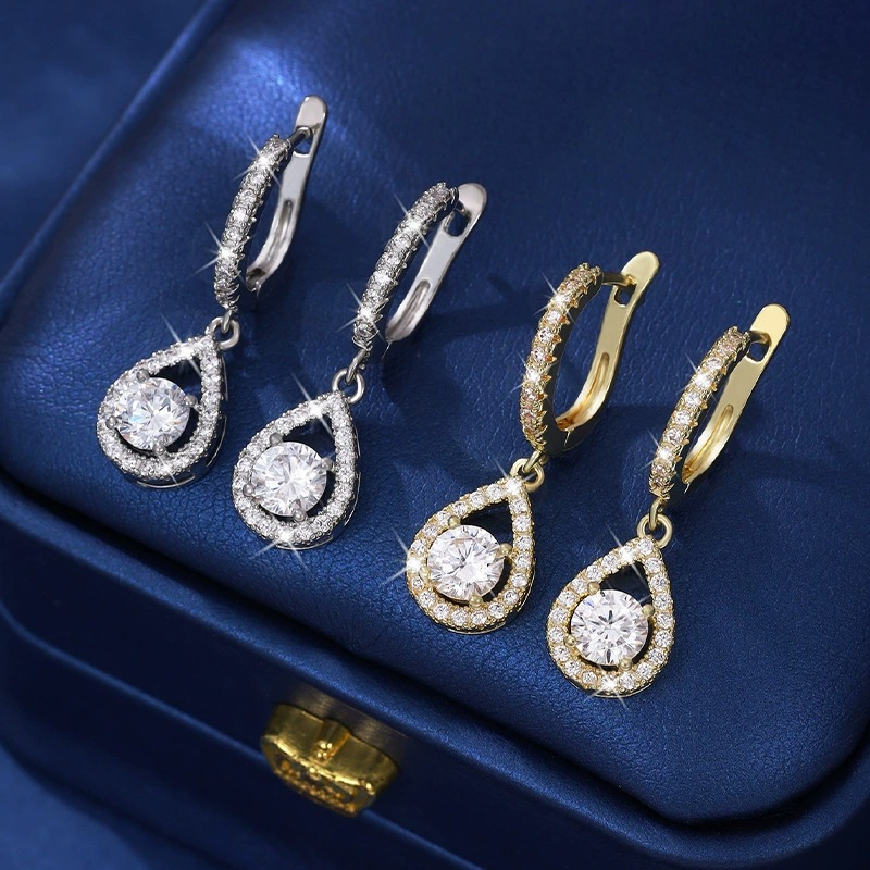 Free Elegant Teardrop Dangle Hoop Earrings