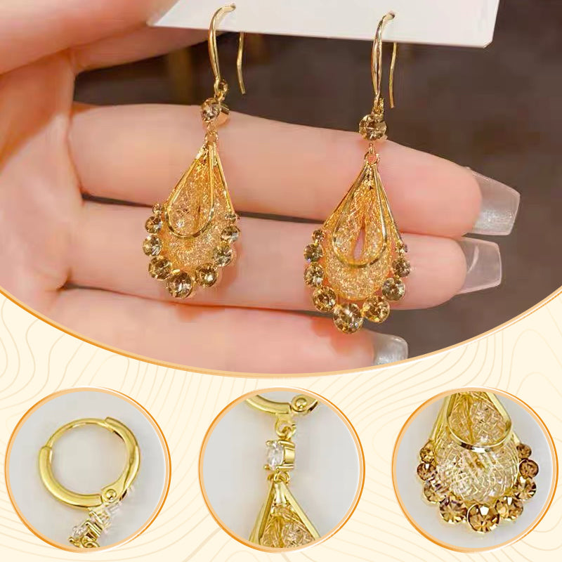 Women's Gold-Plated Teardrop Earrings