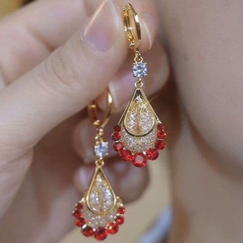 Women's Gold-Plated Teardrop Earrings