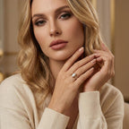 Elegant Sparkling Cubic Zirconia Ring