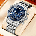Men's Classic Multifunctional Business Watch ¨C Stainless Steel, Chronograph & 30M Water Resistant