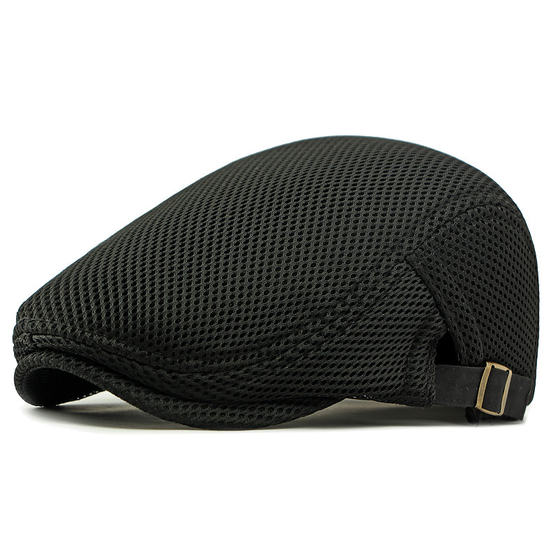 Breathable Flat Cap with Adjustable Strap ¨C Mesh Fabric, Classic Ivy Style & Built-in Sweatband