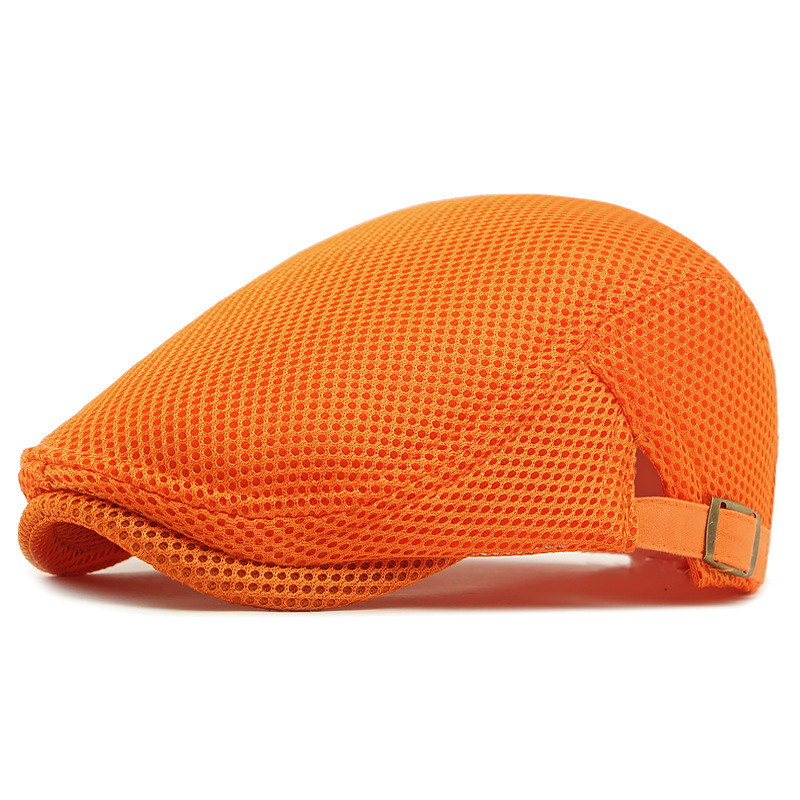 Breathable Flat Cap with Adjustable Strap ¨C Mesh Fabric, Classic Ivy Style & Built-in Sweatband