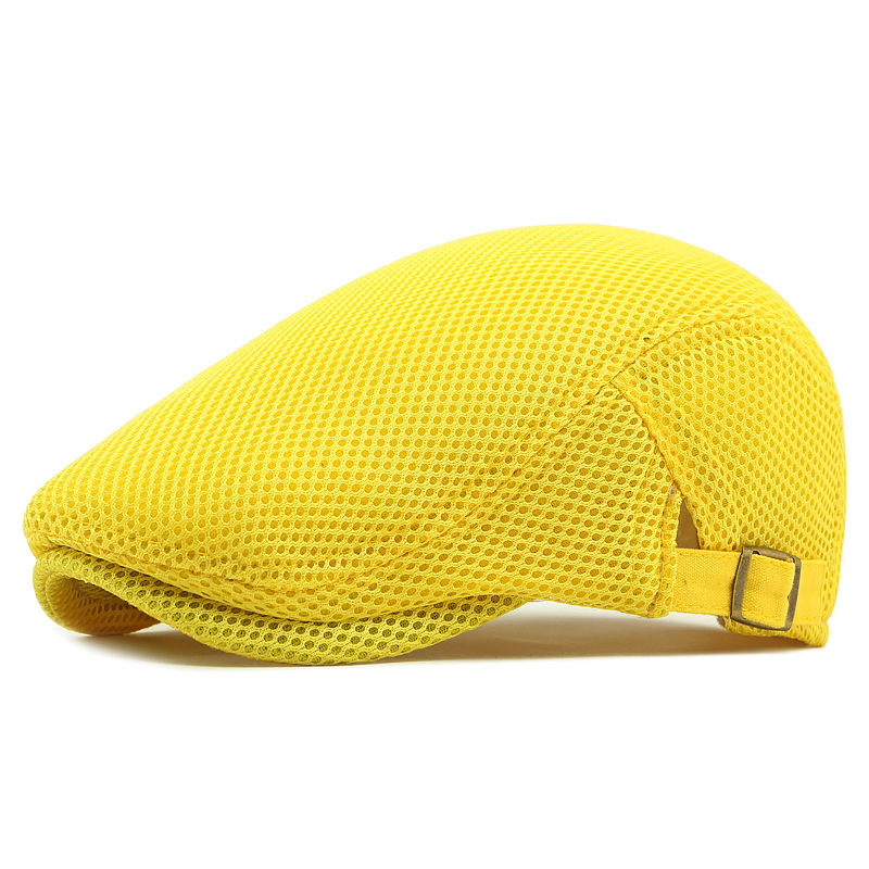 Breathable Flat Cap with Adjustable Strap ¨C Mesh Fabric, Classic Ivy Style & Built-in Sweatband