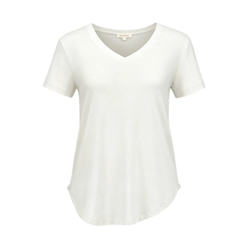 Casual T-shirt met V-hals en korte mouwen voor dames