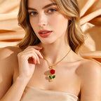 Elegante Halskette mit Rosenanhänger