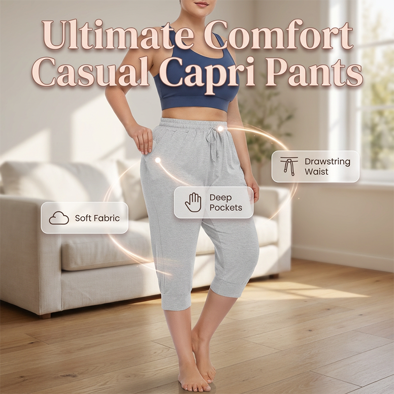Lässige Caprihose für Damen mit Taschen
