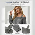 Women's Fashion Wide Strap Denim Top