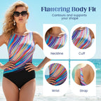Fashion Printed One-Piece Swimsuit