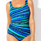 Fashion Printed One-Piece Swimsuit