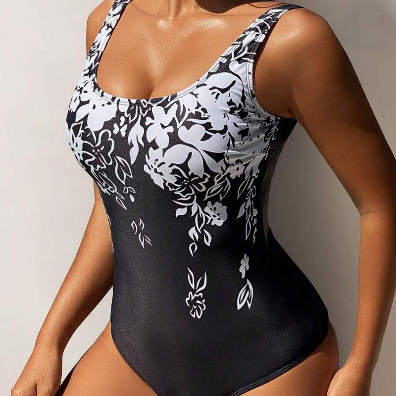 Fashion Printed One-Piece Swimsuit