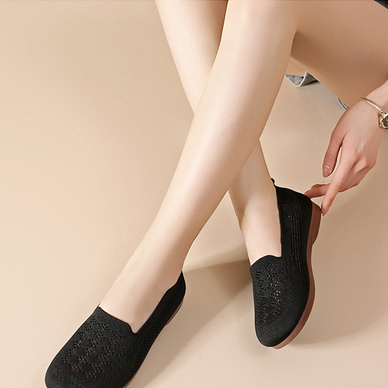 Women's Breathable Fly-Knit Slip-On Shoes