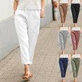 Linen-Cotton Women's Large Size Loose Pants