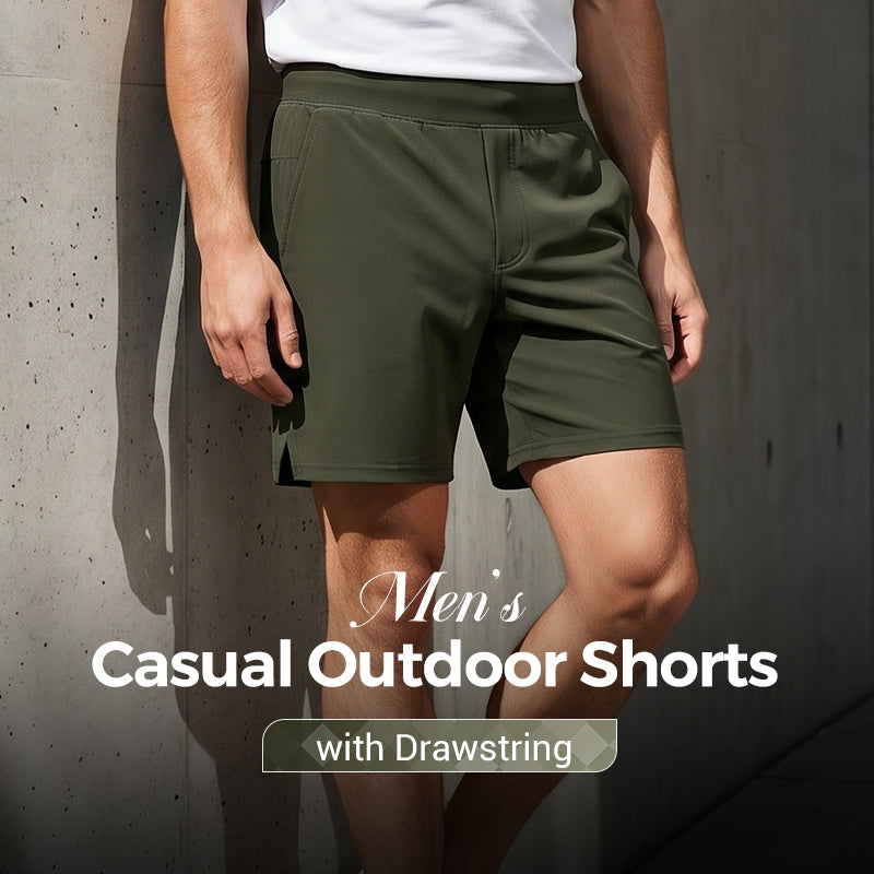 NU Casual outdoorshort voor heren - sneldrogend en met trekkoord