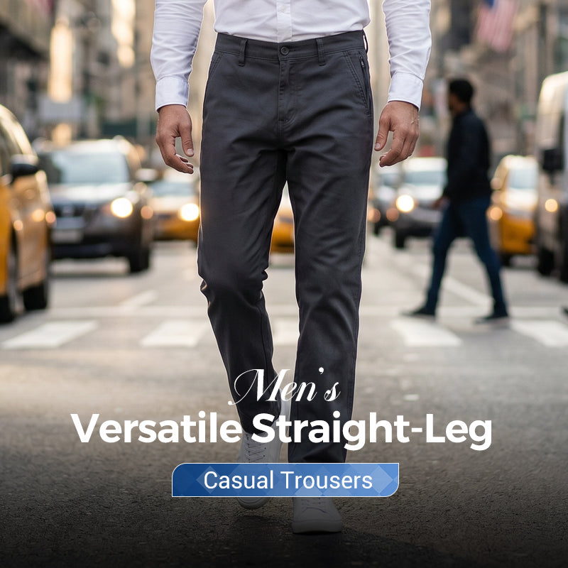 Men's Versatile Straight-Leg Casual Trousers
