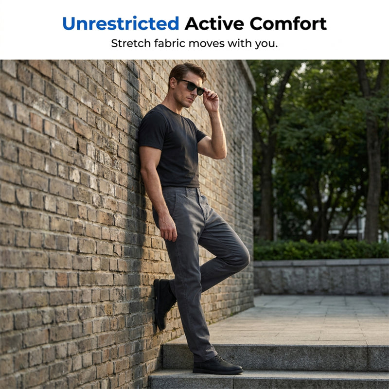 Men's Versatile Straight-Leg Casual Trousers