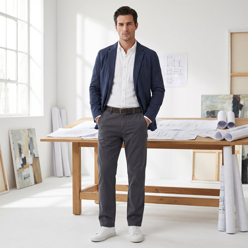Men's Versatile Straight-Leg Casual Trousers