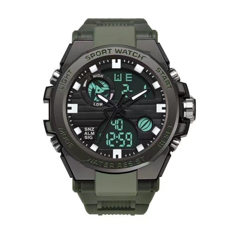 NOW Men's Waterproof Sports Watch ¨C Dual Display & Shock-Resistant ¨C Outdoor Essential