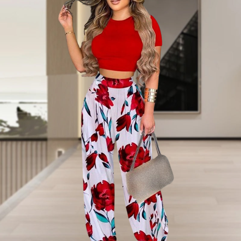 Dames 2-delige set ¨C aansluitend T-shirt, losse broek, casual
