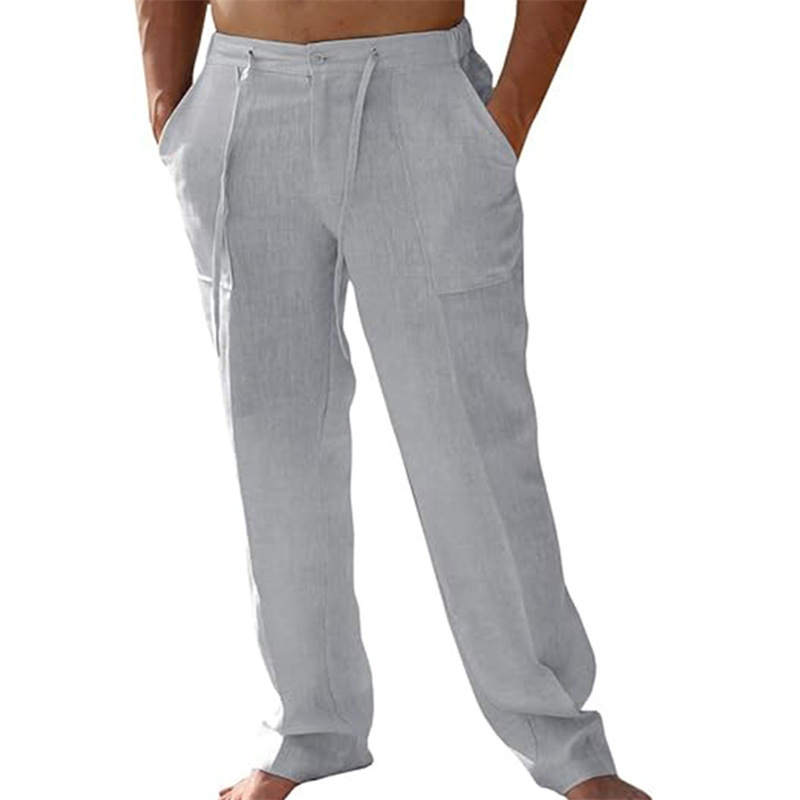 Lichte casual broek voor heren met elastische taille