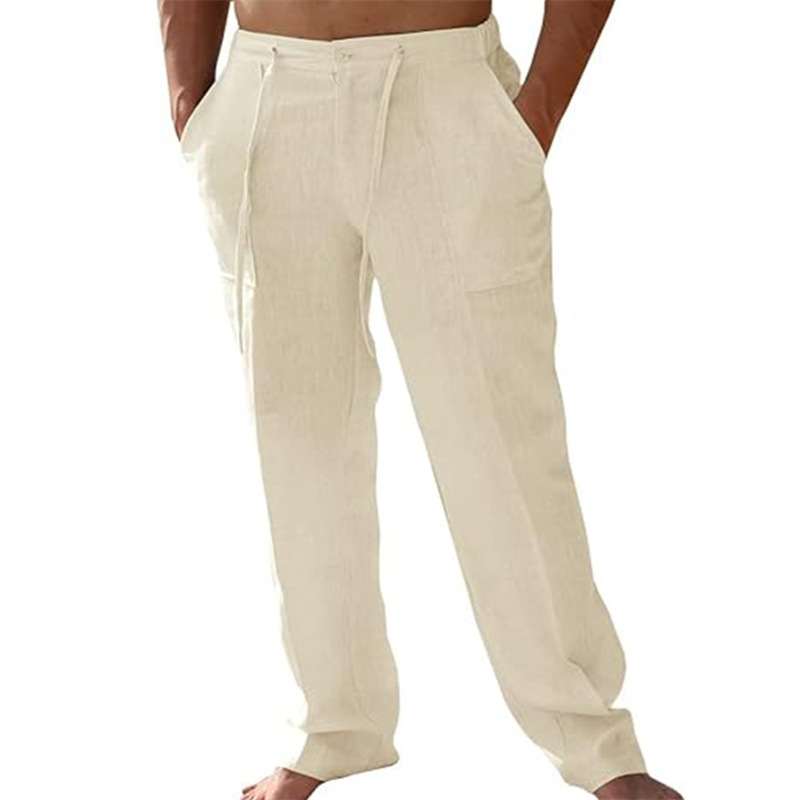 Lichte casual broek voor heren met elastische taille