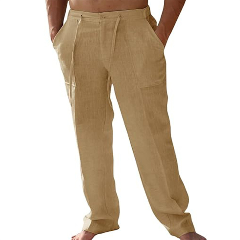 Lichte casual broek voor heren met elastische taille