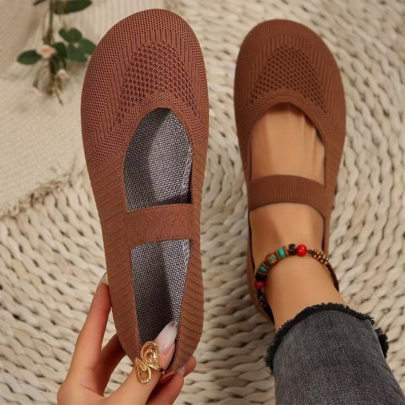 Breathable Knit Flats ¨C Soft as clouds, anti©\slip sole. Walk for hours, feet stay cool & fresh. Your new favourite