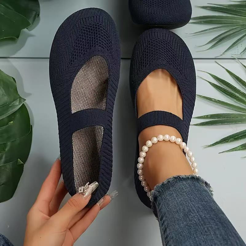 Breathable Knit Flats ¨C Soft as clouds, anti©\slip sole. Walk for hours, feet stay cool & fresh. Your new favourite