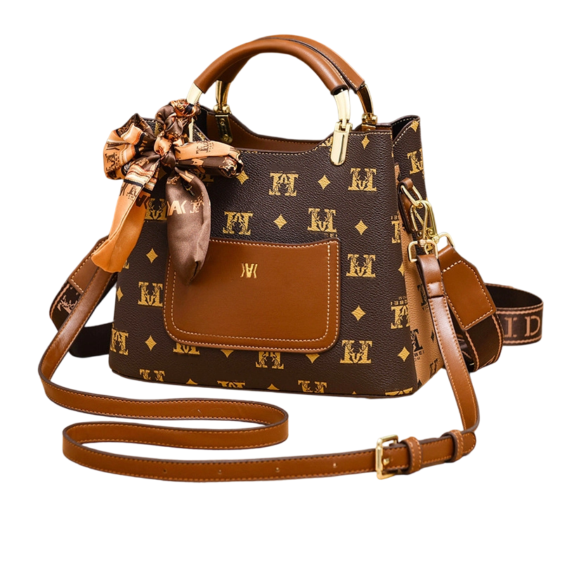 Crossbodytas met monogram, handvat aan de bovenkant