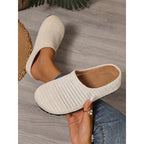 Atmungsaktive Strick-Mules für Damen zum Hineinschlüpfen