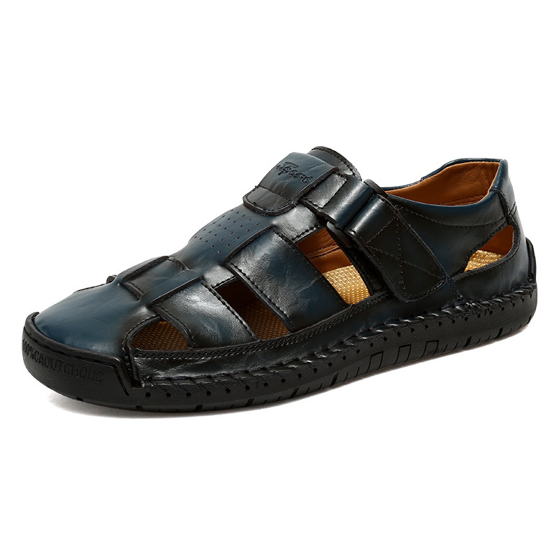 SpecialMen's Closed-Toe Beach Sandals ¨C Breathable, Cushioned, Hook-and-Loop