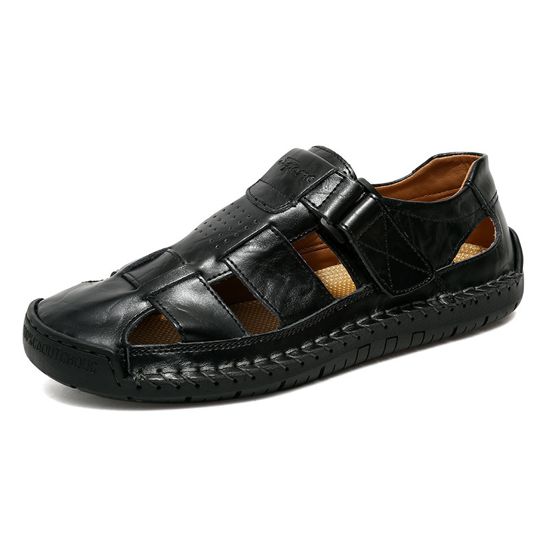 SpecialMen's Closed-Toe Beach Sandals ¨C Breathable, Cushioned, Hook-and-Loop