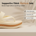 Damen-Flip-Flops mit geflochtenen Riemen und Plateau
